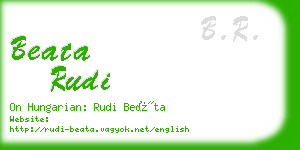 beata rudi business card